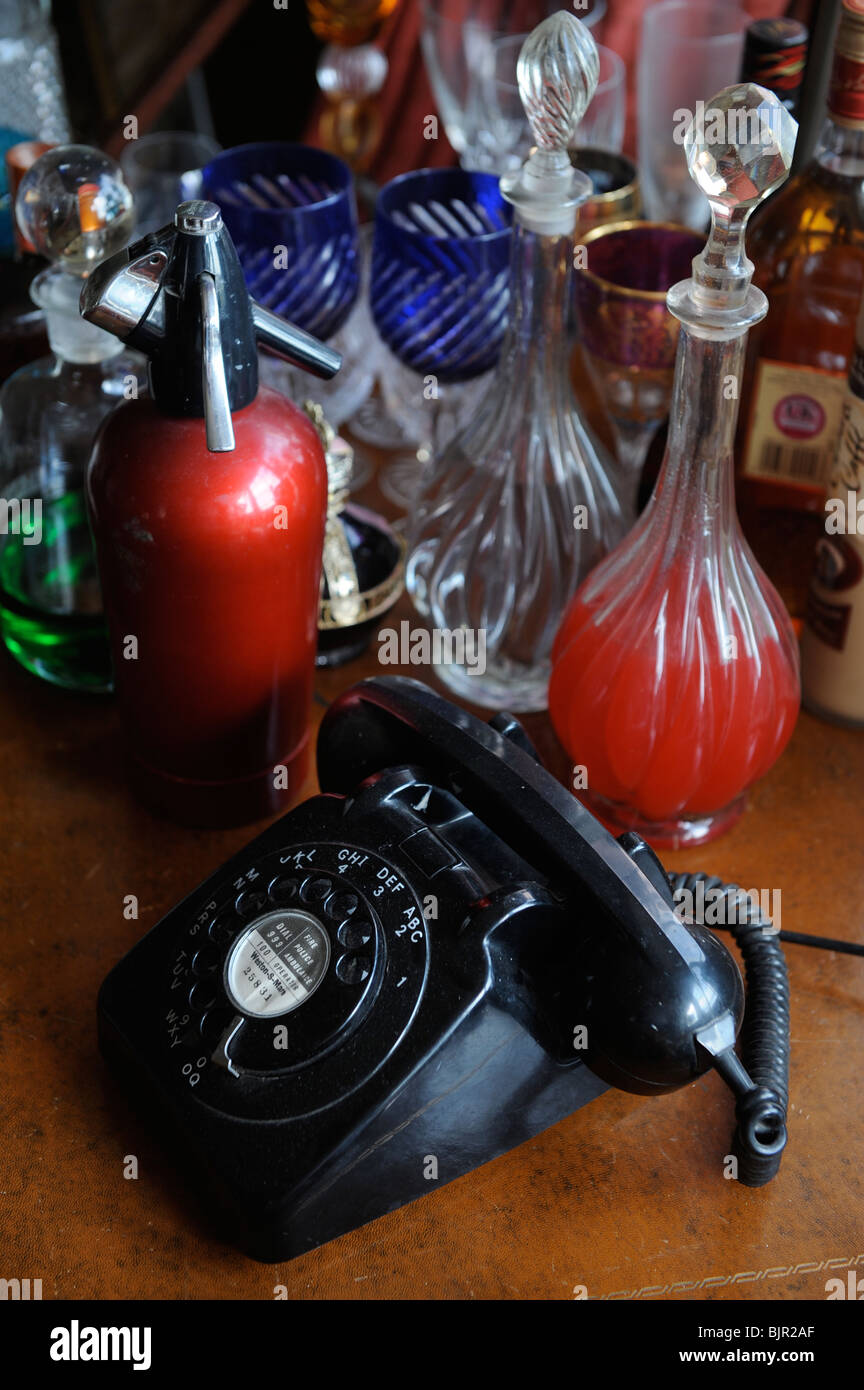 A Retro telephone popular from the late sixties to early eighties in the UK Stock Photo