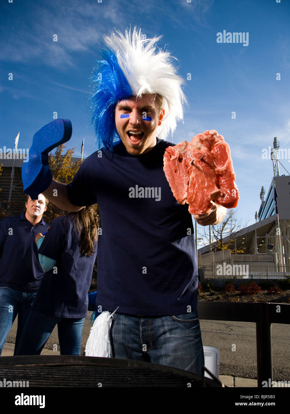 tailgate party before a football game Stock Photo Alamy
