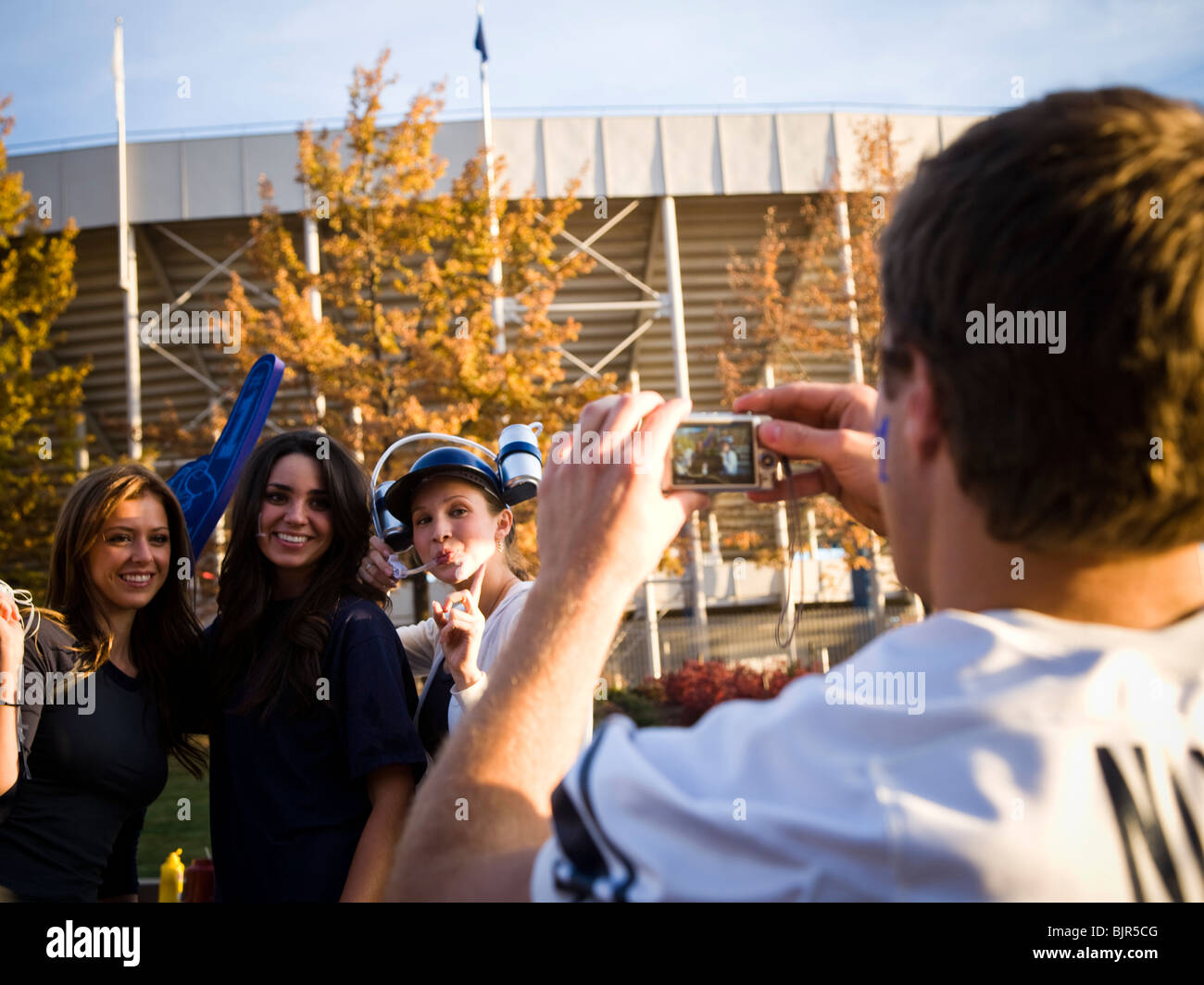 tailgate party before a football game Stock Photo Alamy