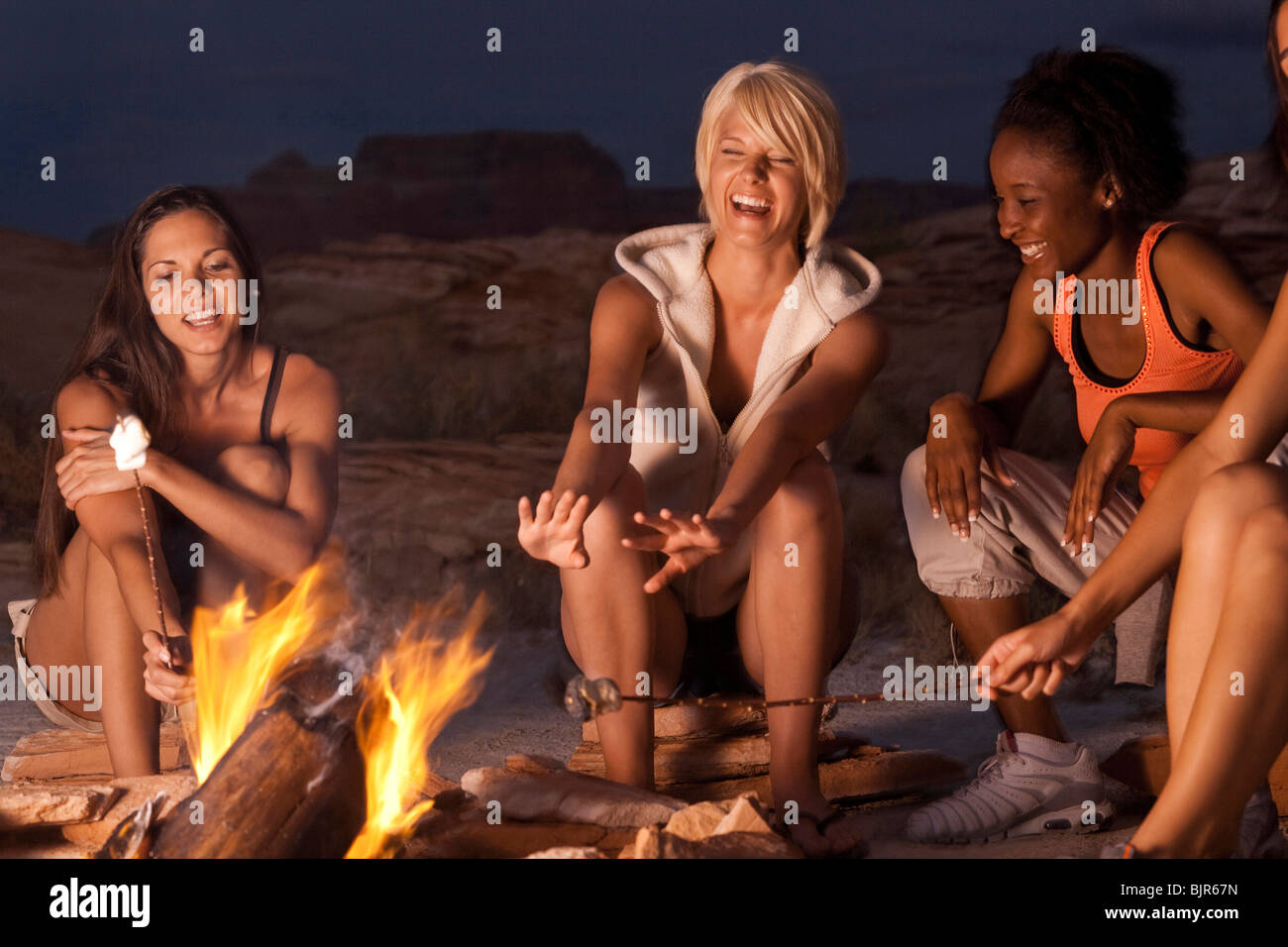 Indians sitting around Fire
