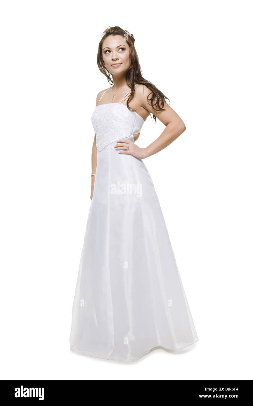 woman in a bridal gown Stock Photo