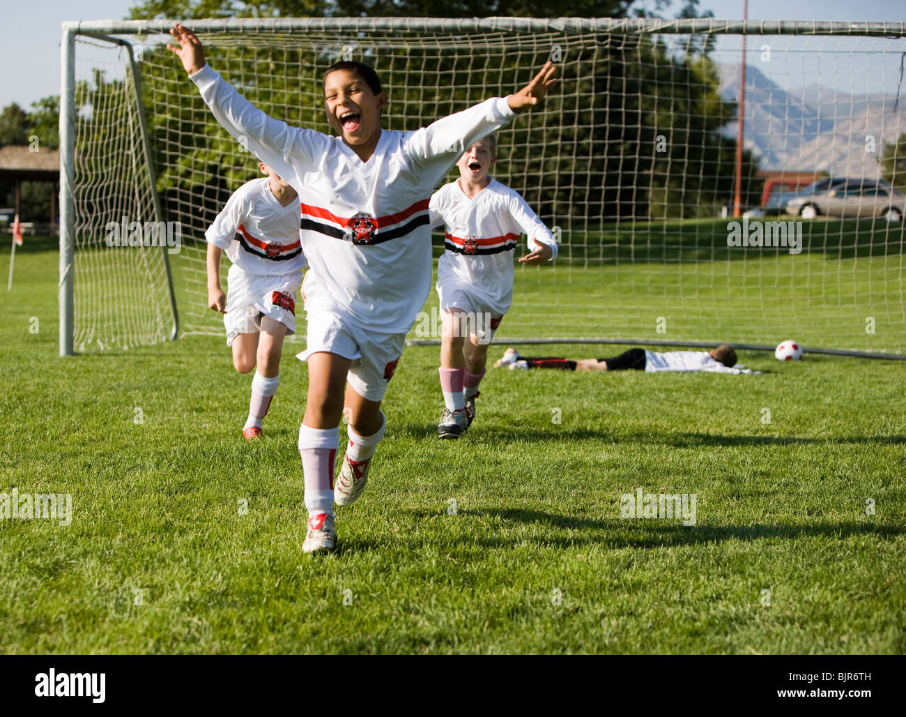 young soccer players Stock Photo