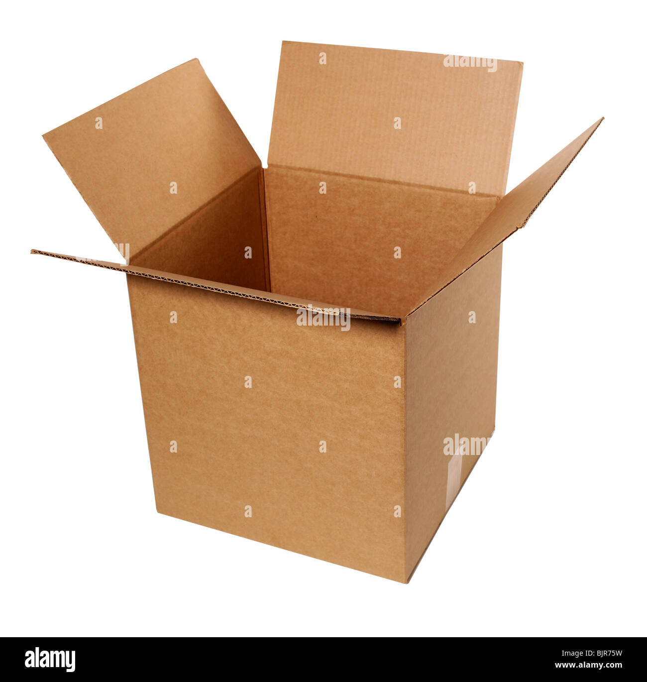 Brown cardboard container box Stock Photo