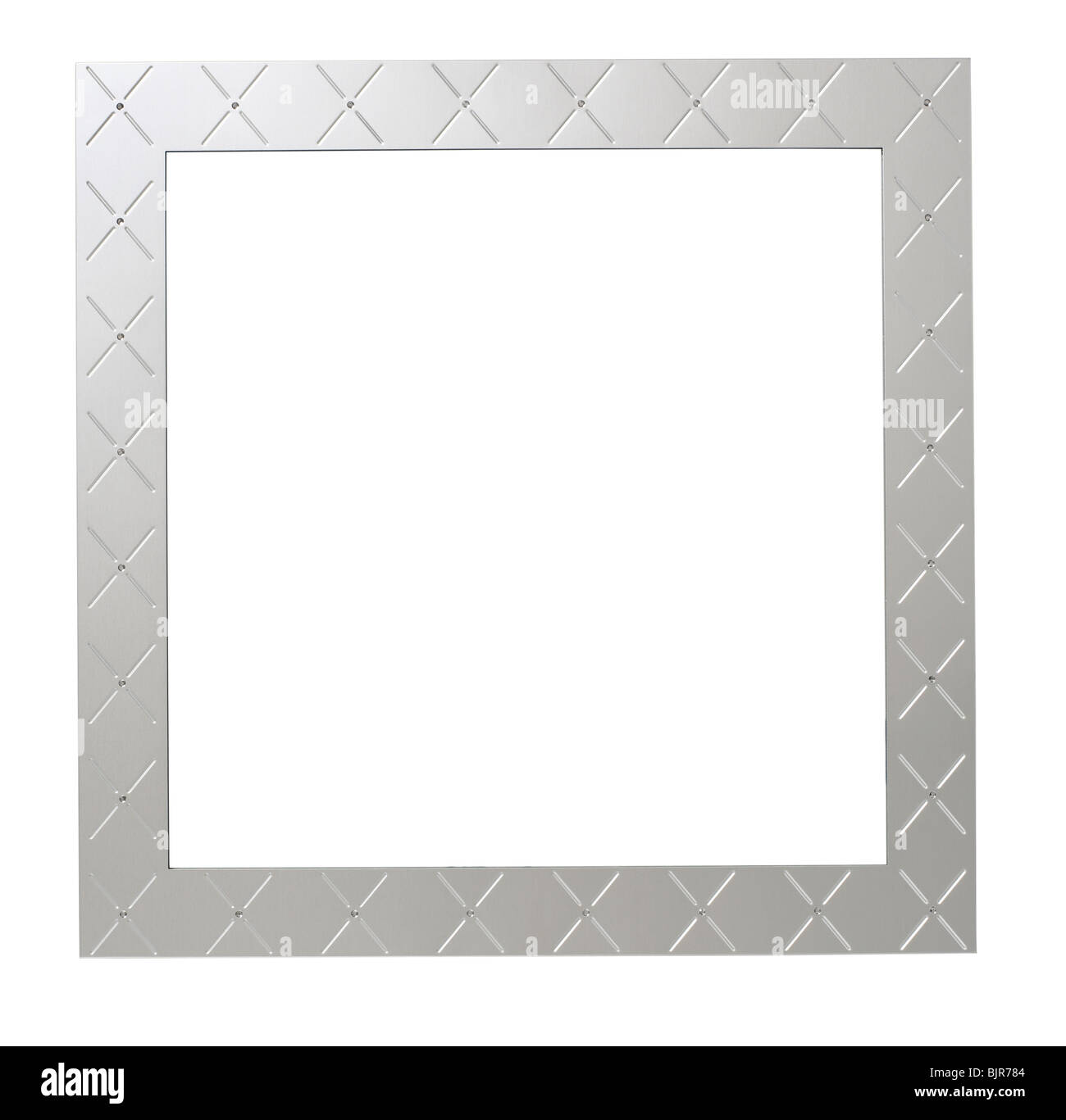 Silver metal picture frame Stock Photo
