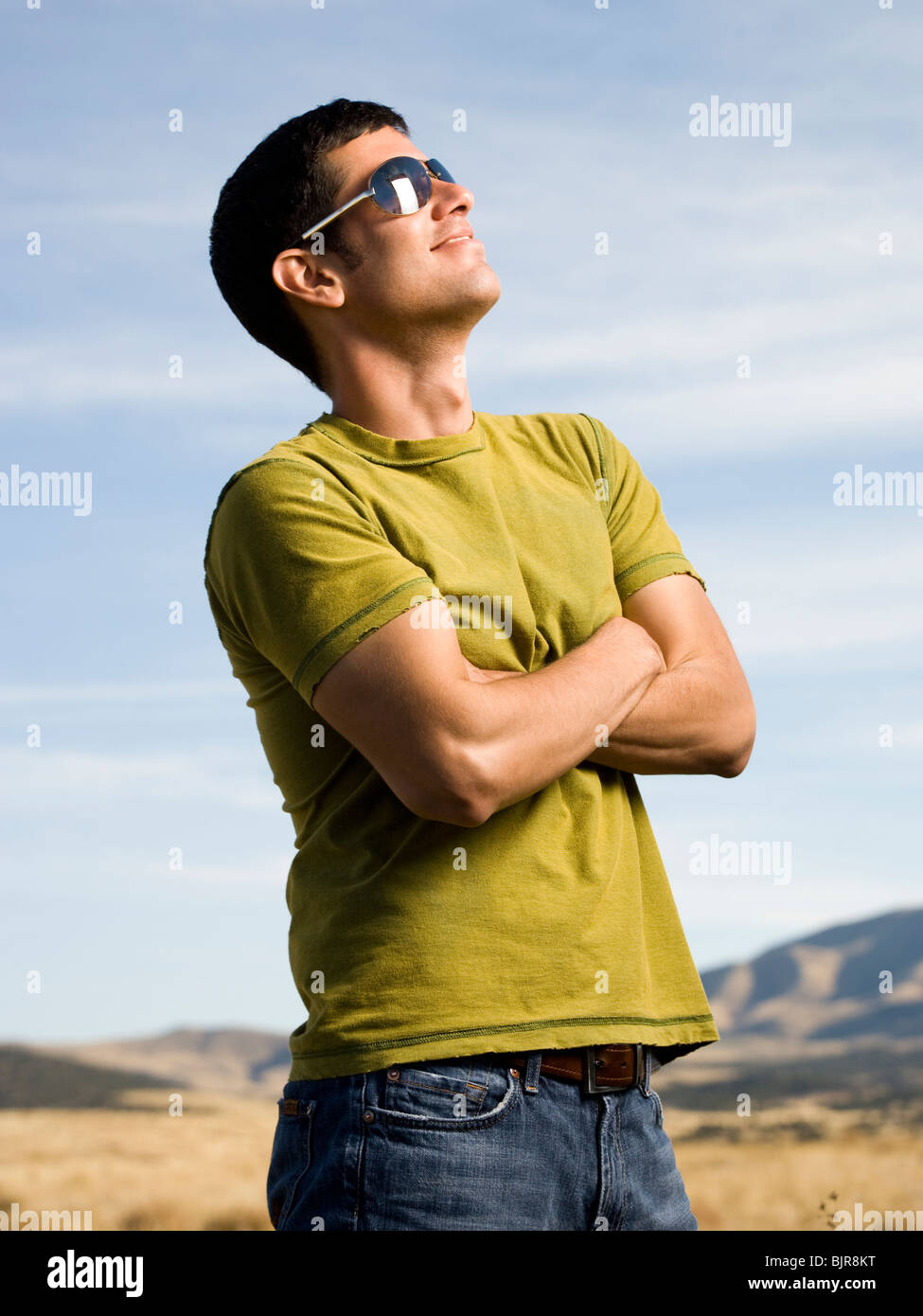 man wearing sunglasses Stock Photo