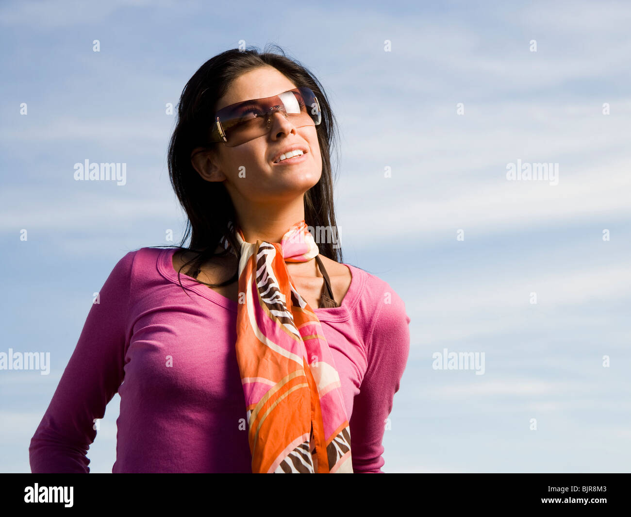Person wearing sunglasses hi-res stock photography and images - Alamy