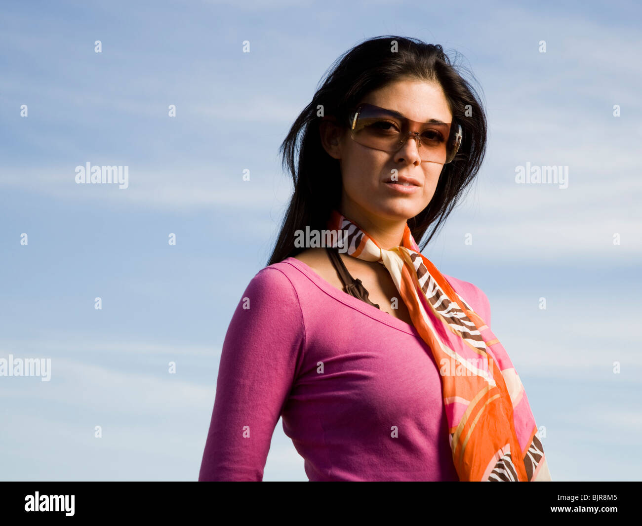 Person wearing sunglasses hi-res stock photography and images - Alamy