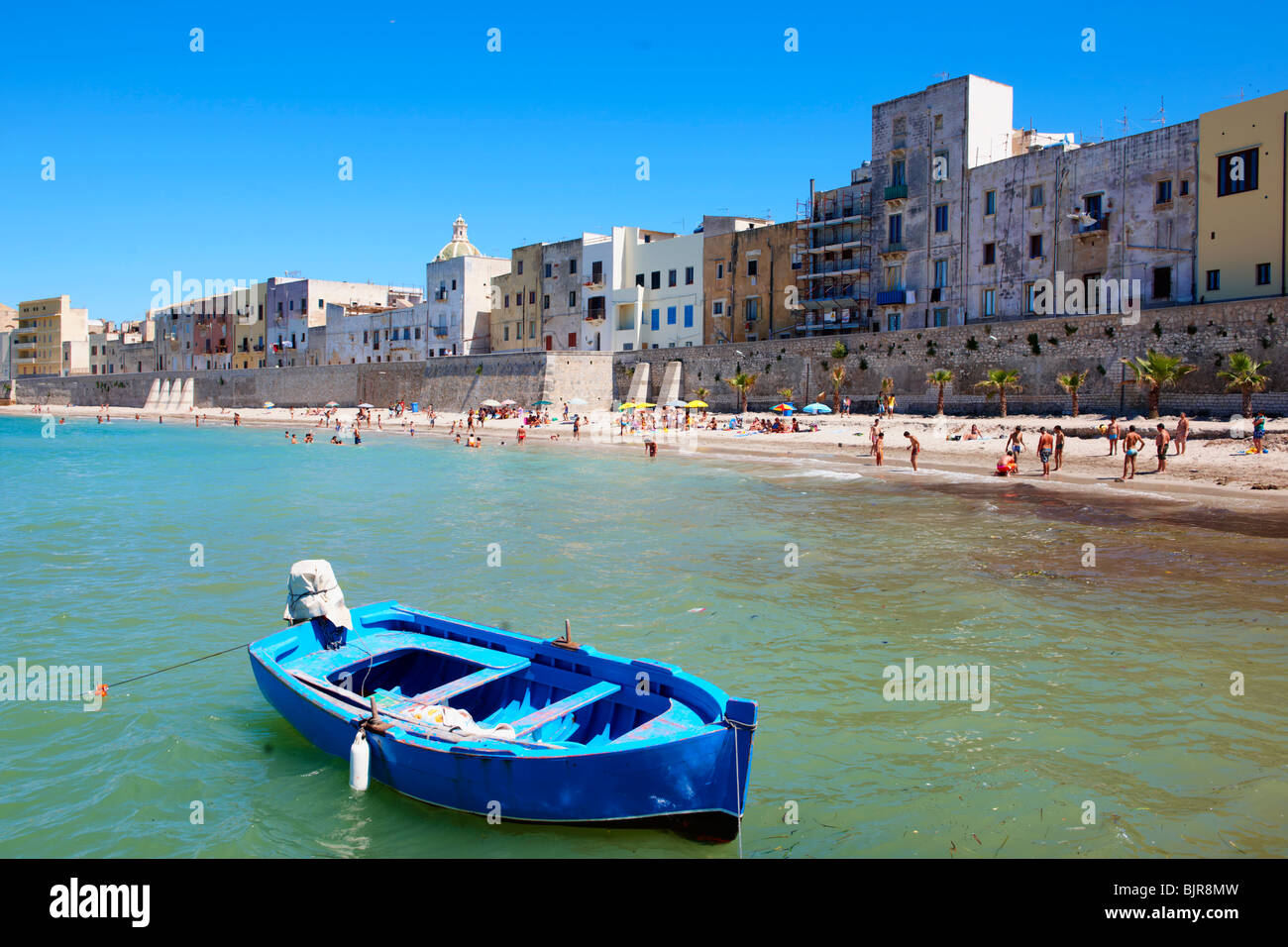 Trapani beach Sicily Stock Photo