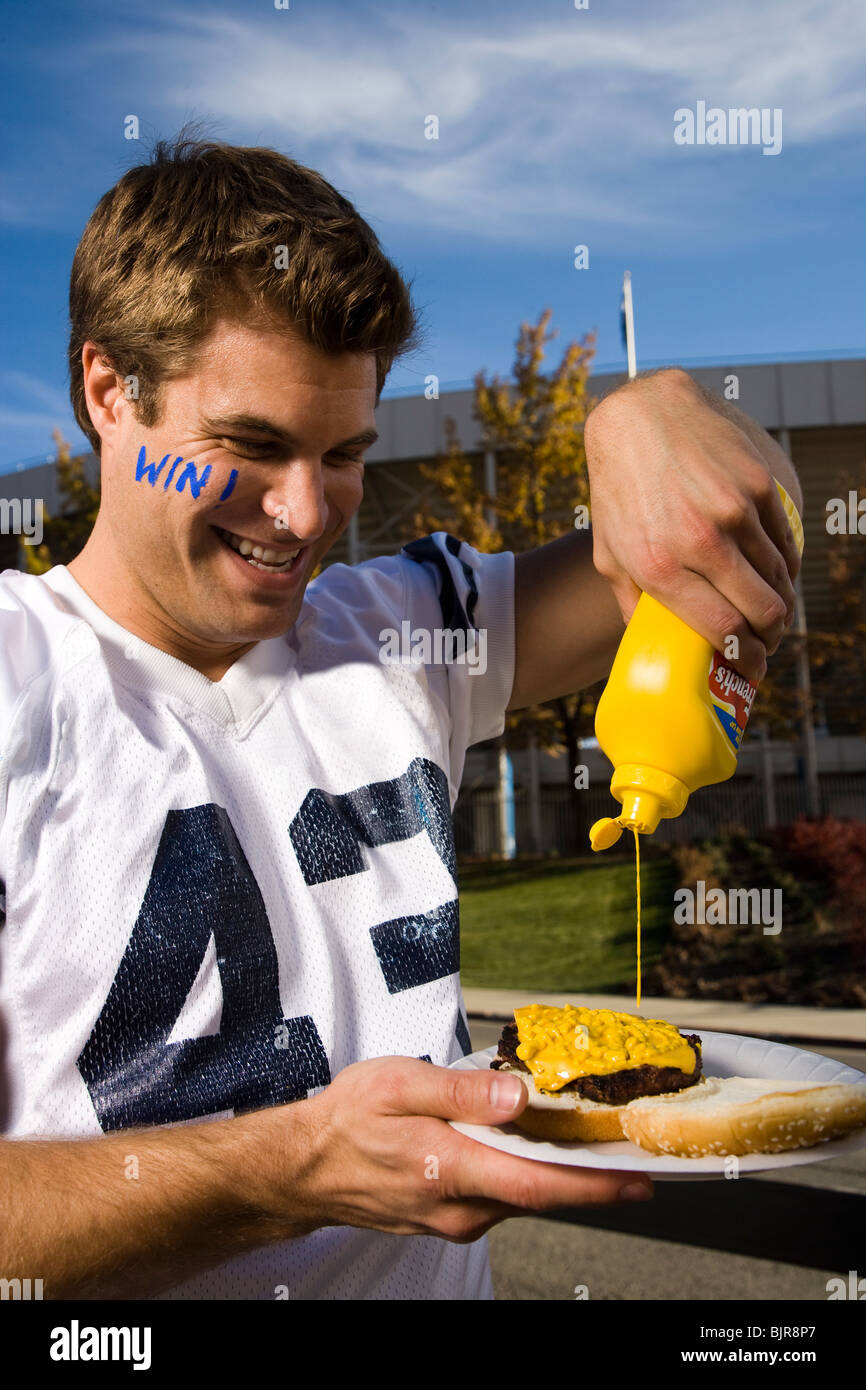 tailgate party before a football game Stock Photo Alamy