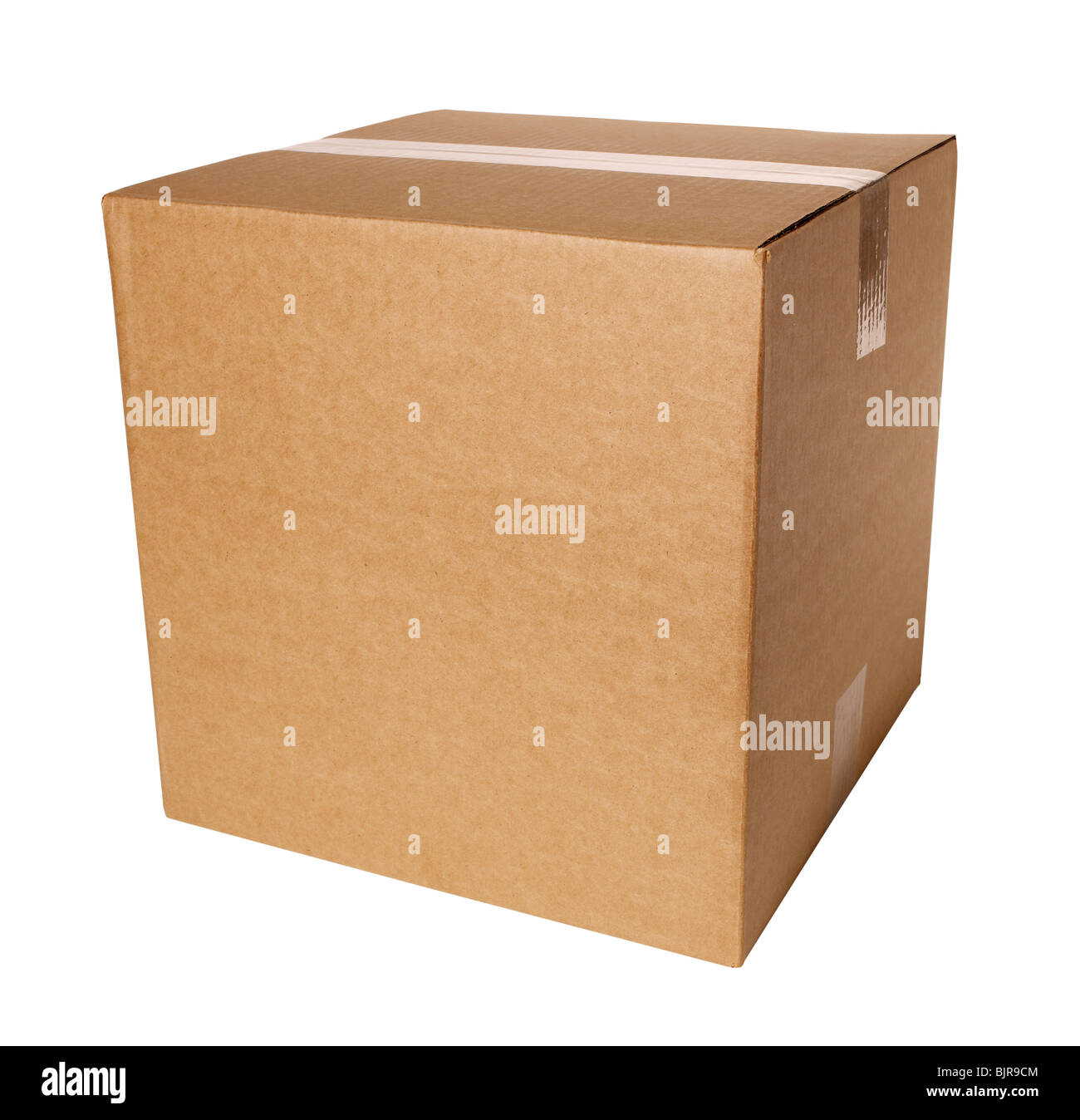 Brown cardboard container box Stock Photo