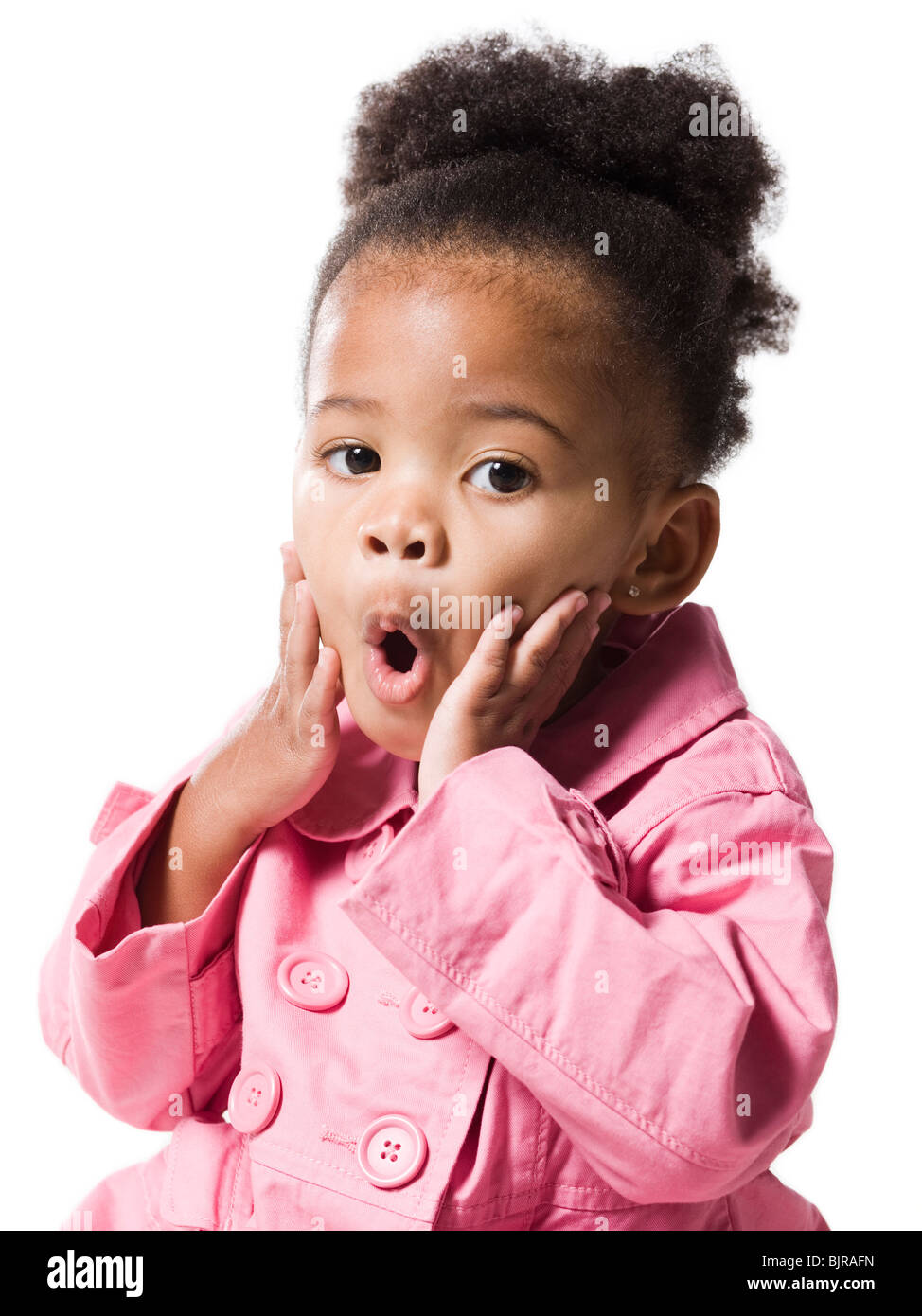 Studio portrait of baby girl (18-23 