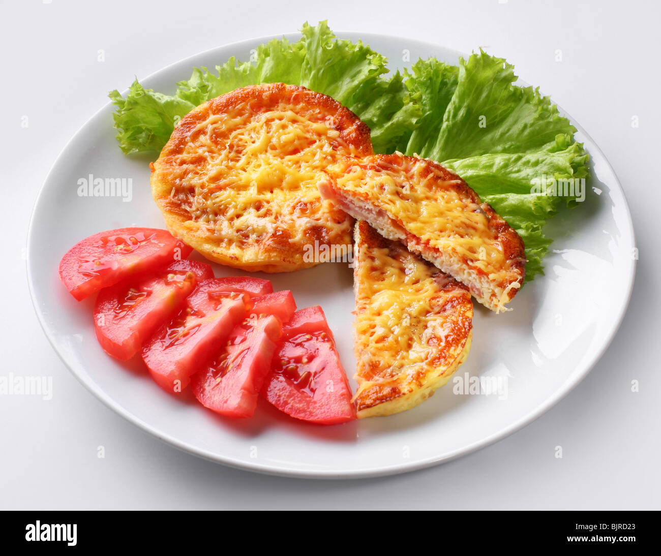 pizza with a meat Stock Photo