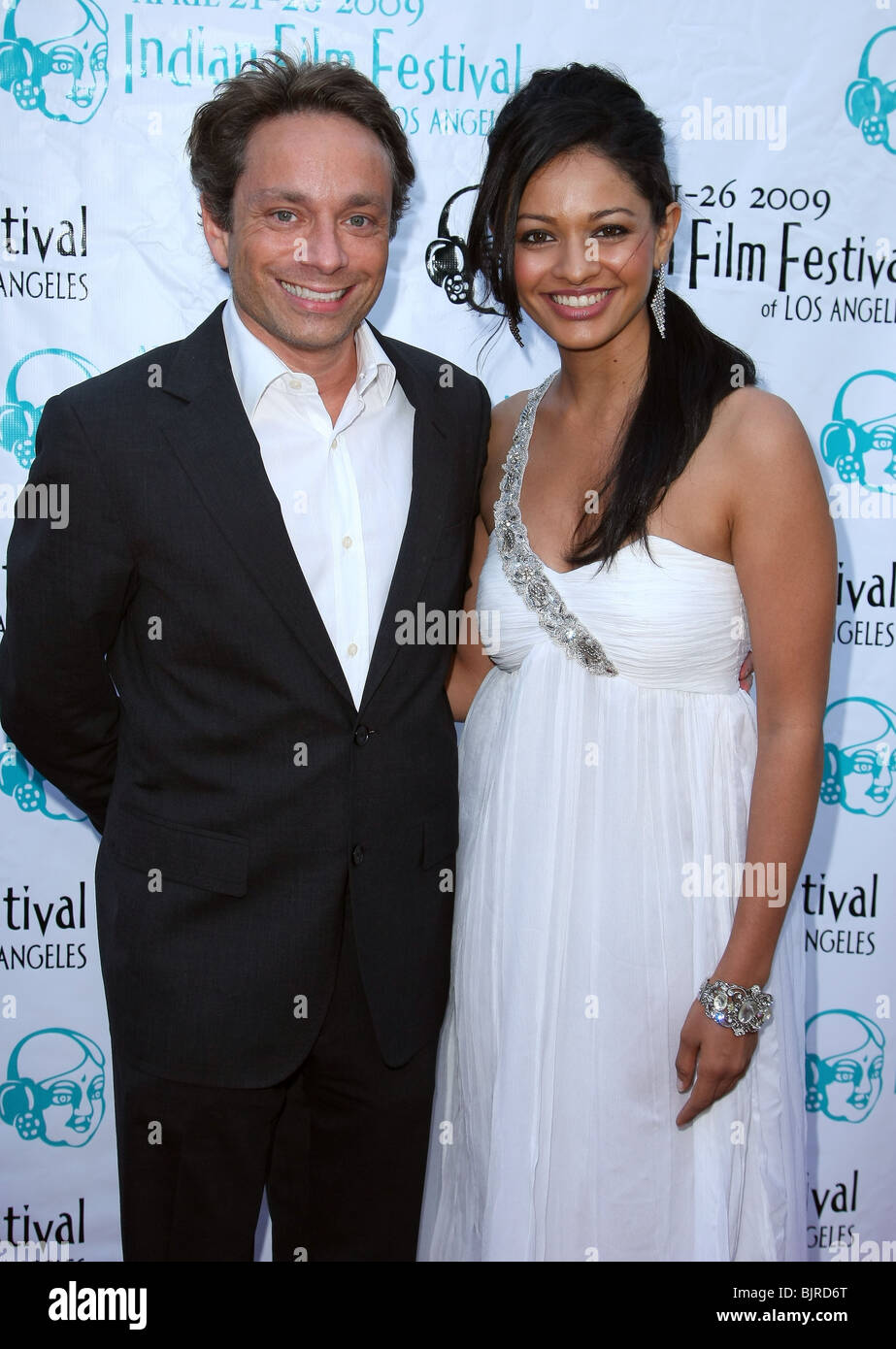 CHRIS KATTAN POOJA KUMAR 7TH ANNUAL INDIAN FILM FESTIVAL OF LOS ANGELES. THE FAKIR OF VENICE WORLD PREMIERE HOLLYWOOD LOS ANG Stock Photo