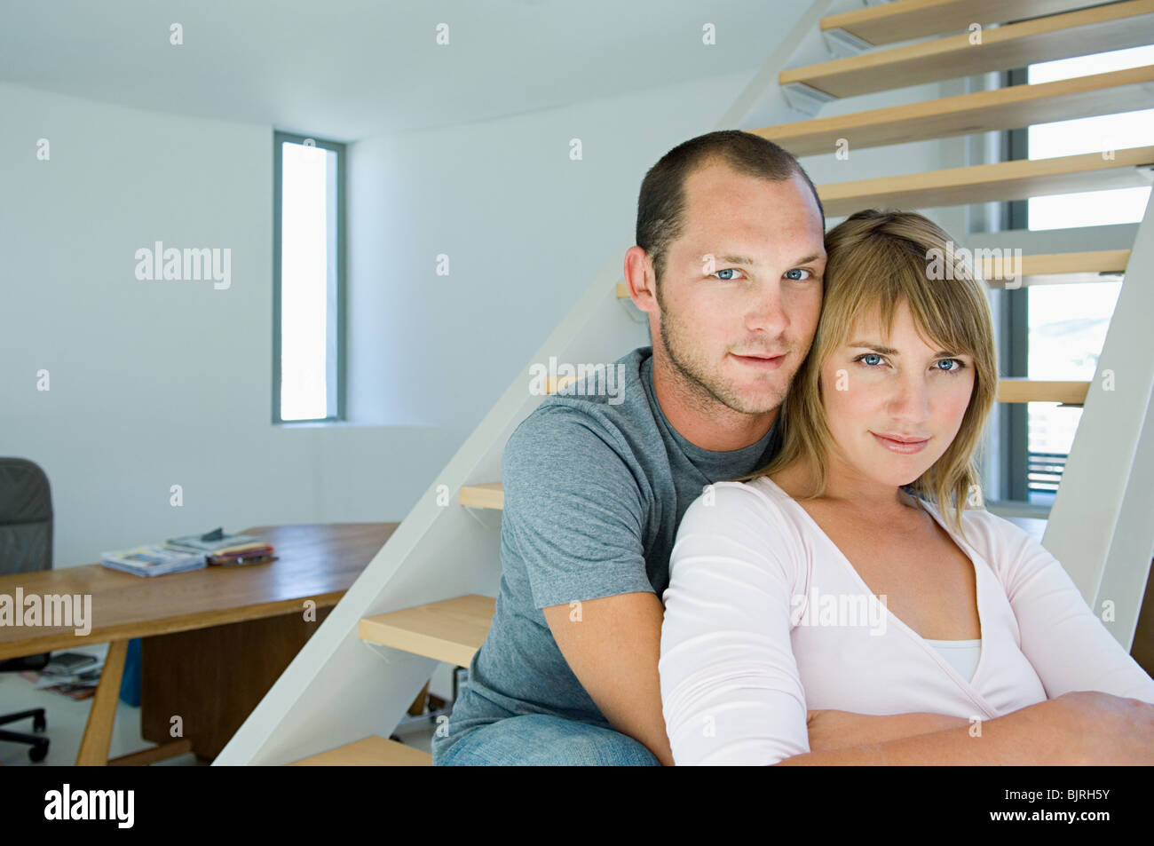 Couple at home Stock Photo Alamy