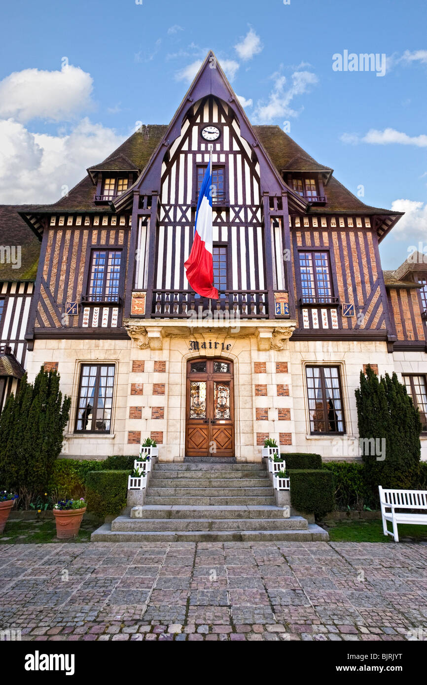 Mairie town hall in Deauville, Normandy, France, Europe Stock Photo