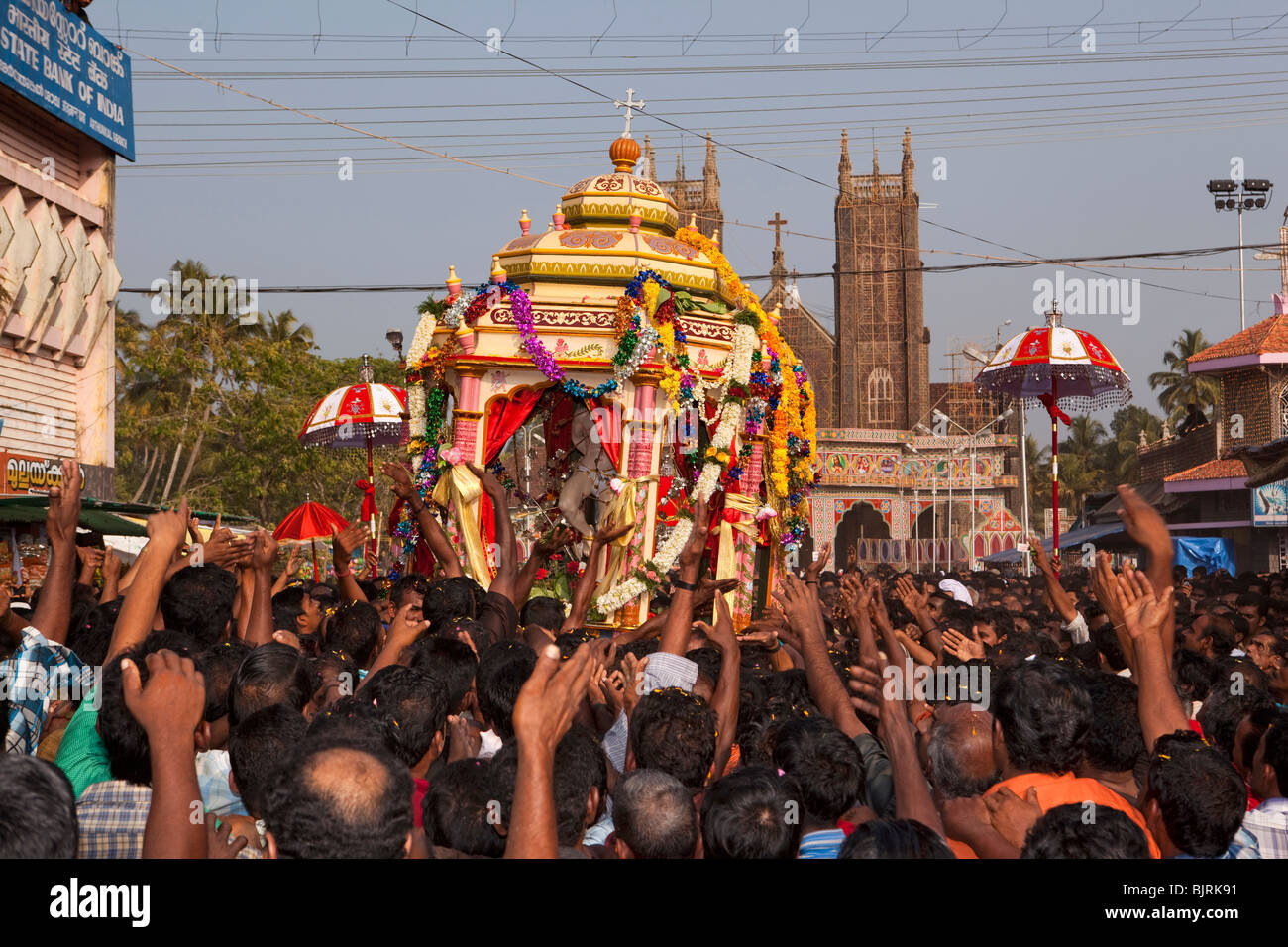 India, Kerala, Alappuzha, (Alleppey) Arthunkal, feast of St. Sebastian