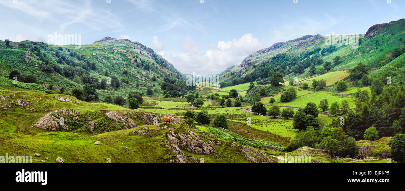 Watendlath valley in the English Lake District National Park, Cumbria, England, UK Stock Photo