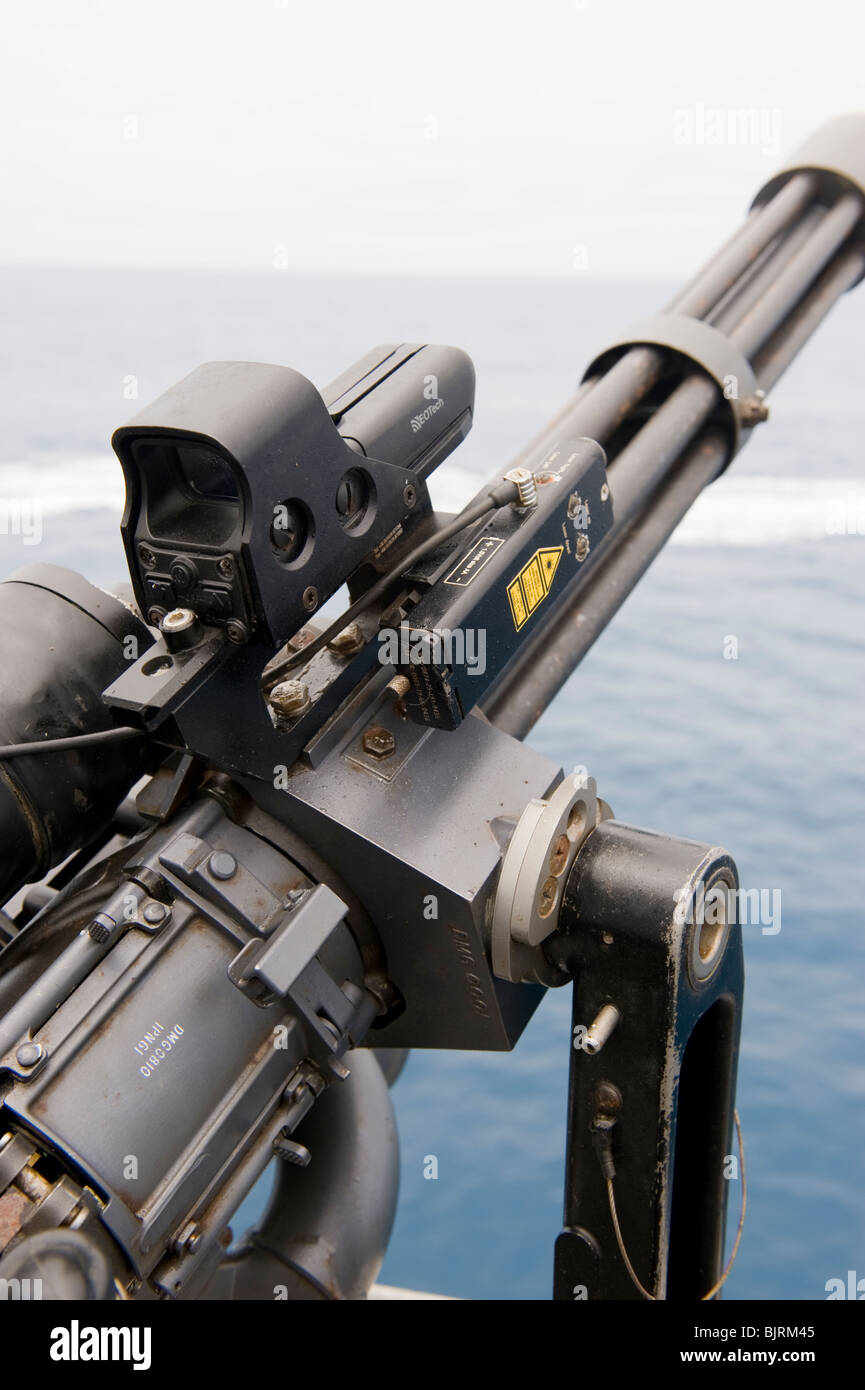 Mk44 Minigun 7.62mm multi-barreled machine gun Stock Photo