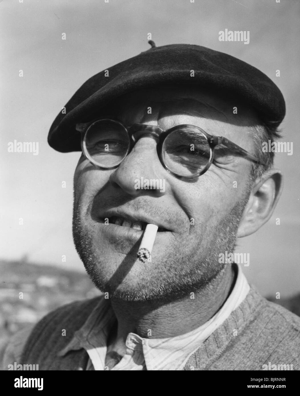 Umberto Bratti, a Donzere-Mondragon canal and power worker, 1952. Artist: Unknown Stock Photo