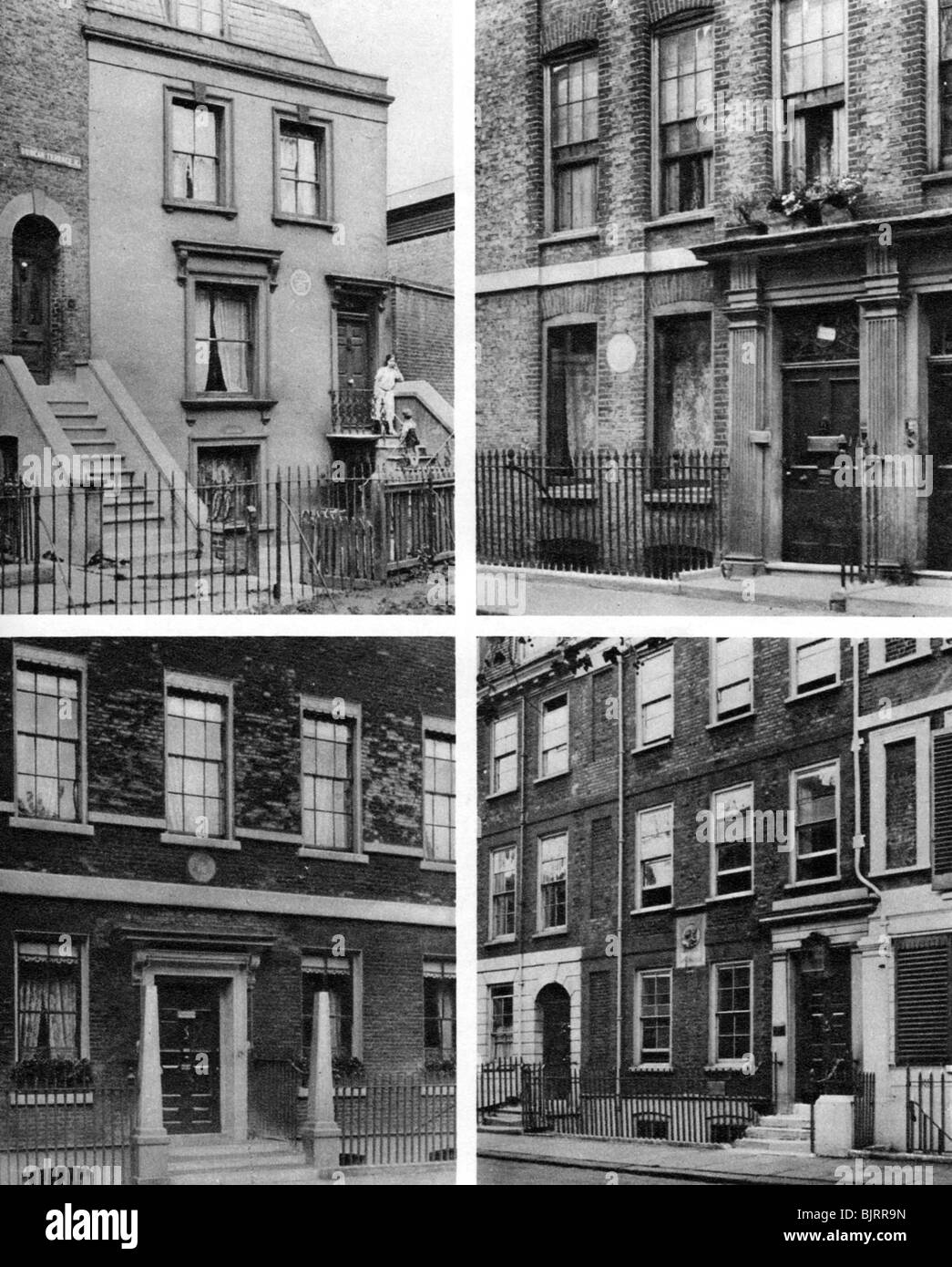 Four London houses of famous men, London, 1926-1927. Creator: McLeish. Stock Photo