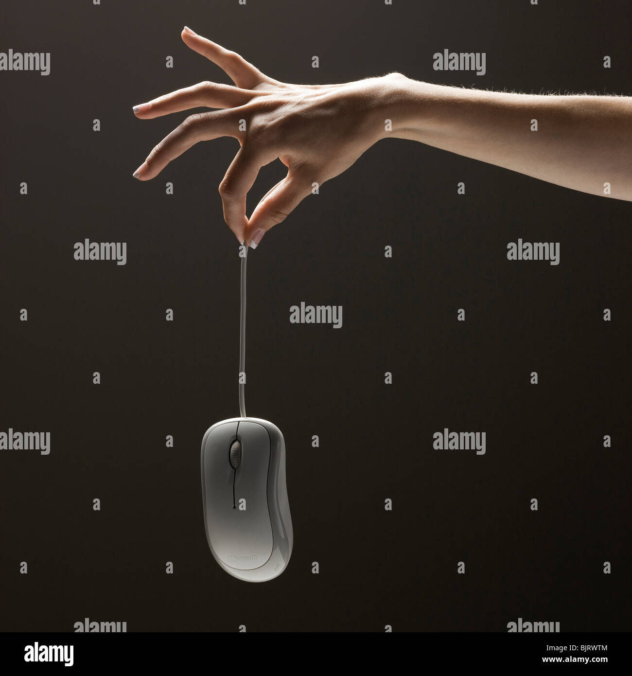 Hand holding a computer mouse Stock Photo Alamy