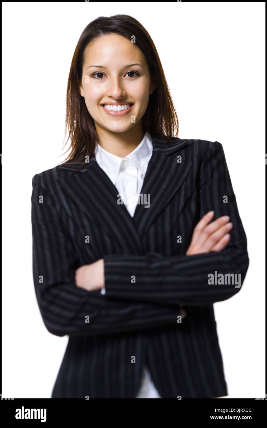 Woman smiling and posing Stock Photo