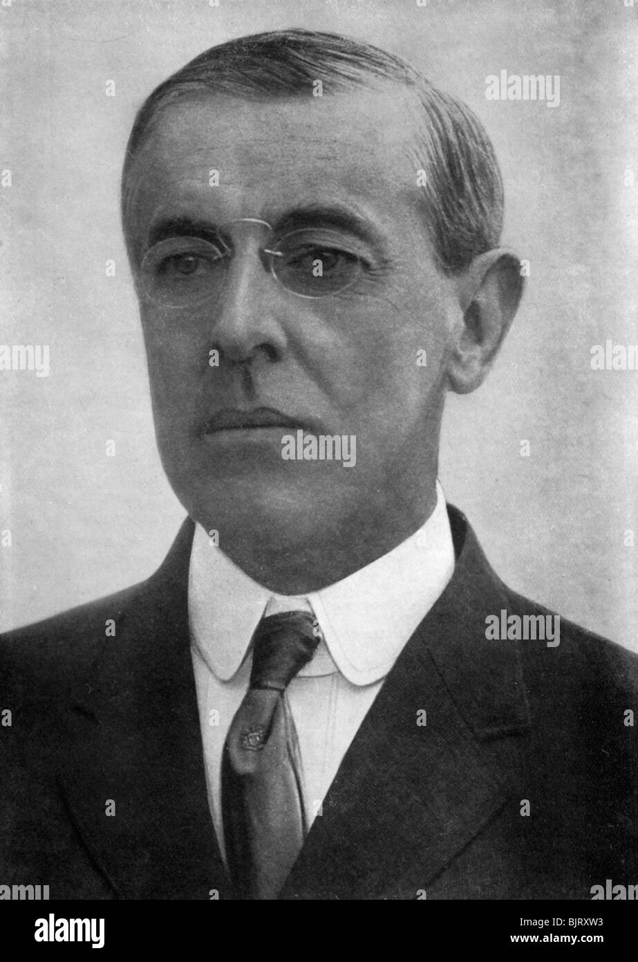 Woodrow Wilson, American president, c1920. Artist: Pash Stock Photo