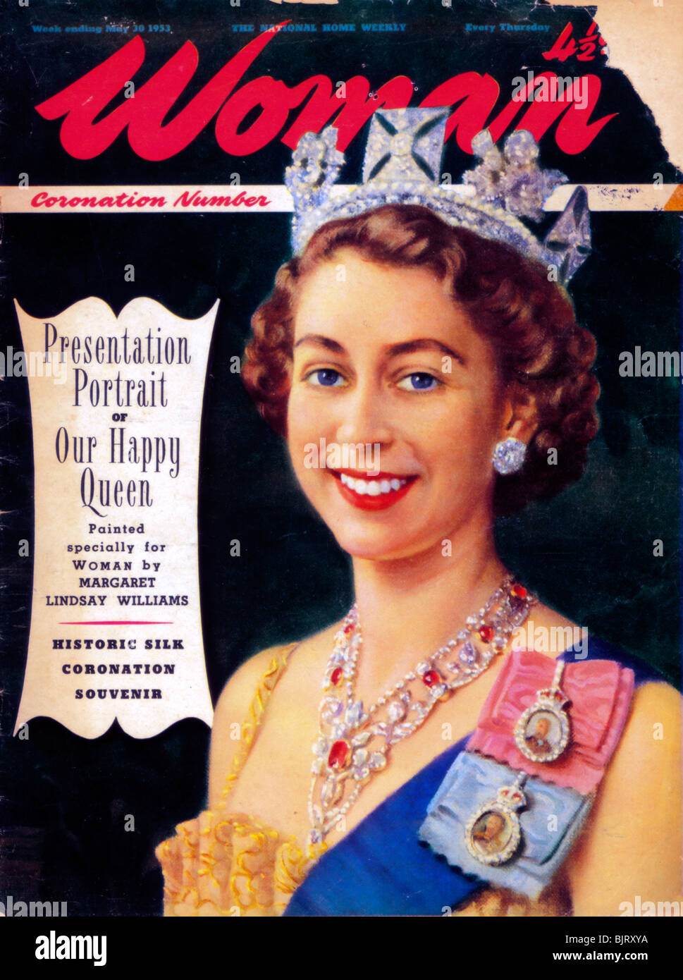 Queen elizabeth 1953 color hi-res stock photography and images - Alamy