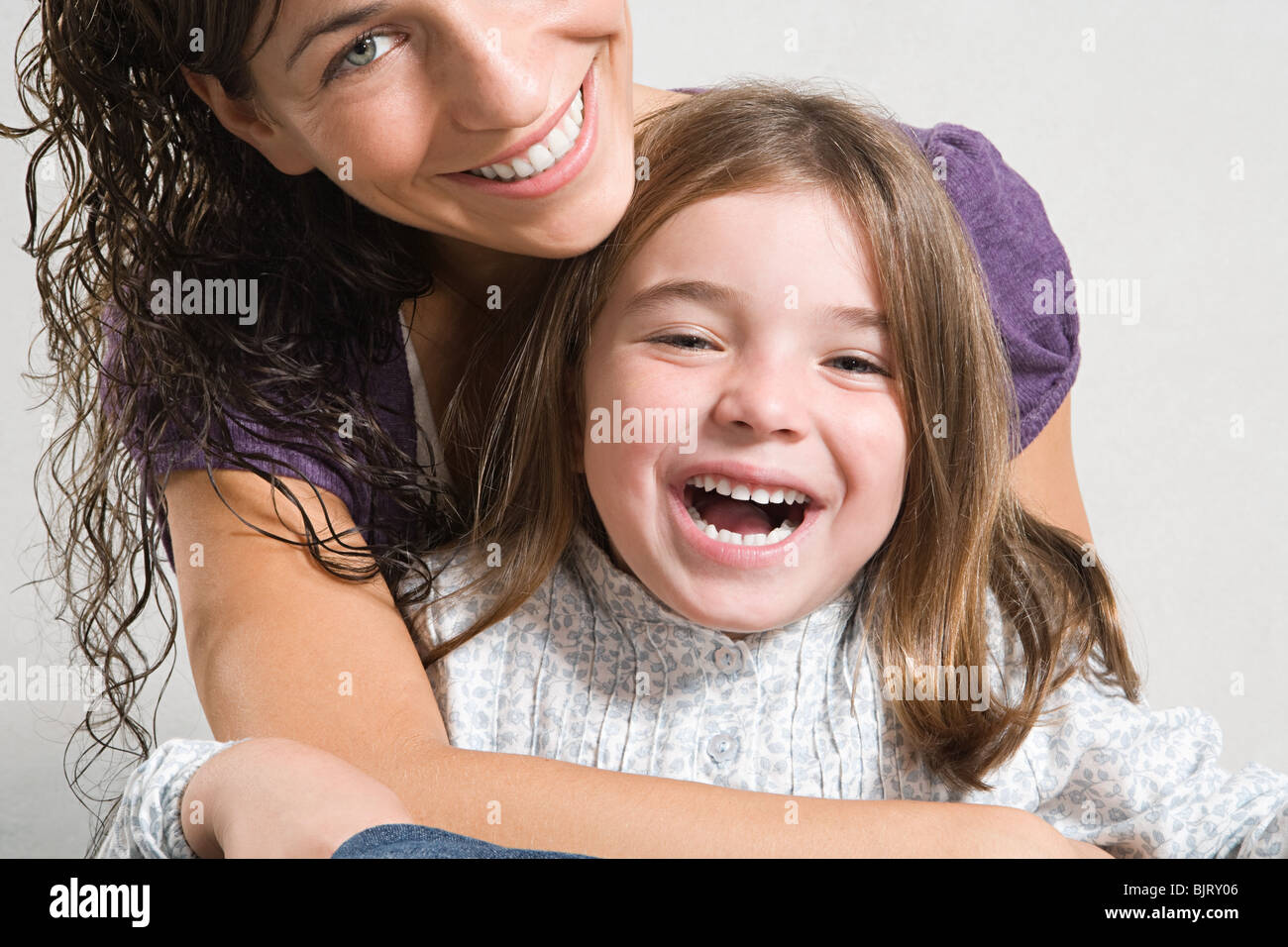 Portrait of a mother and daughter Stock Photo Alamy