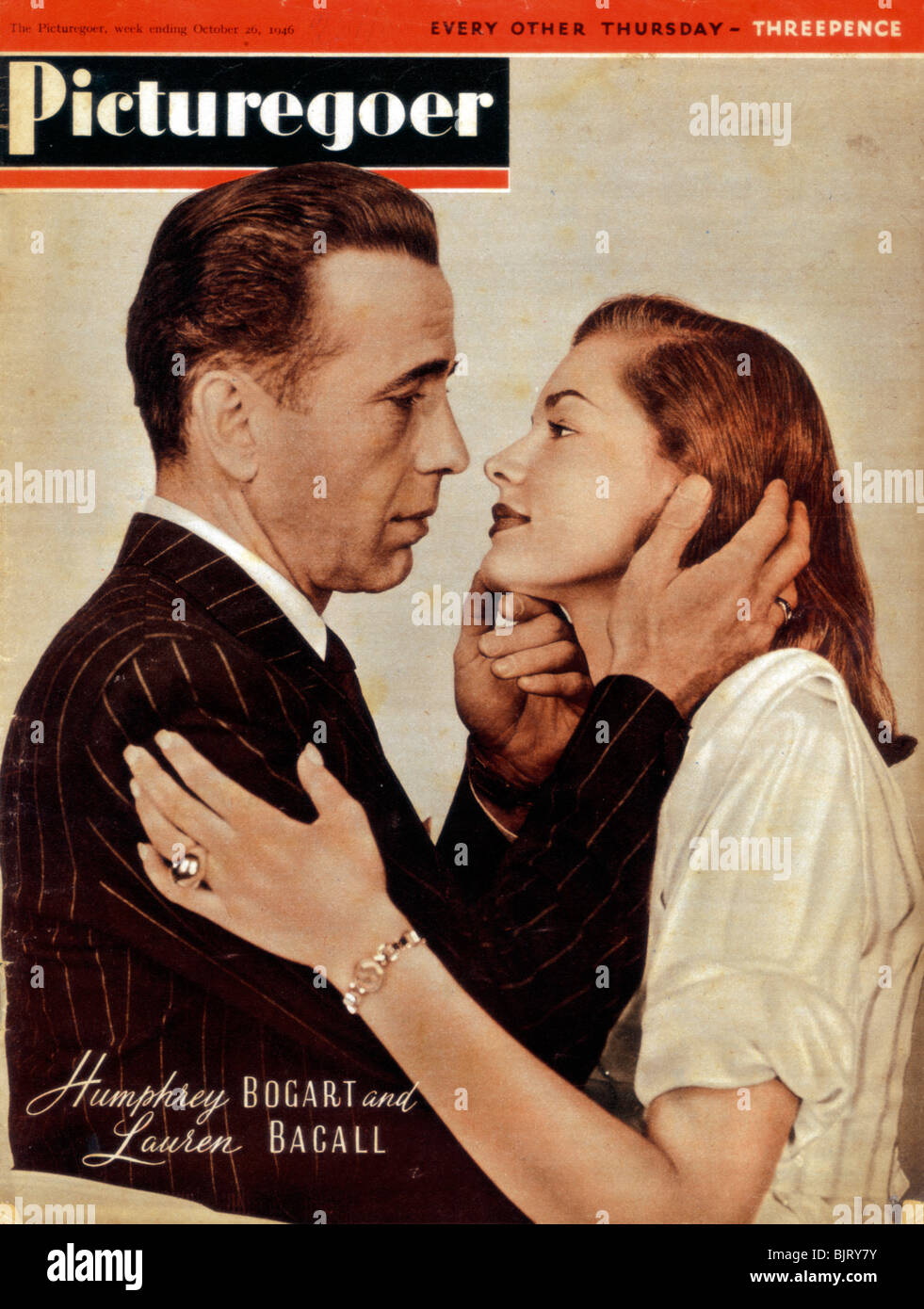 Humphrey Bogart (1899-1957) and Lauren Bacall (b1924), American actors, 1946. Artist: Unknown Stock Photo