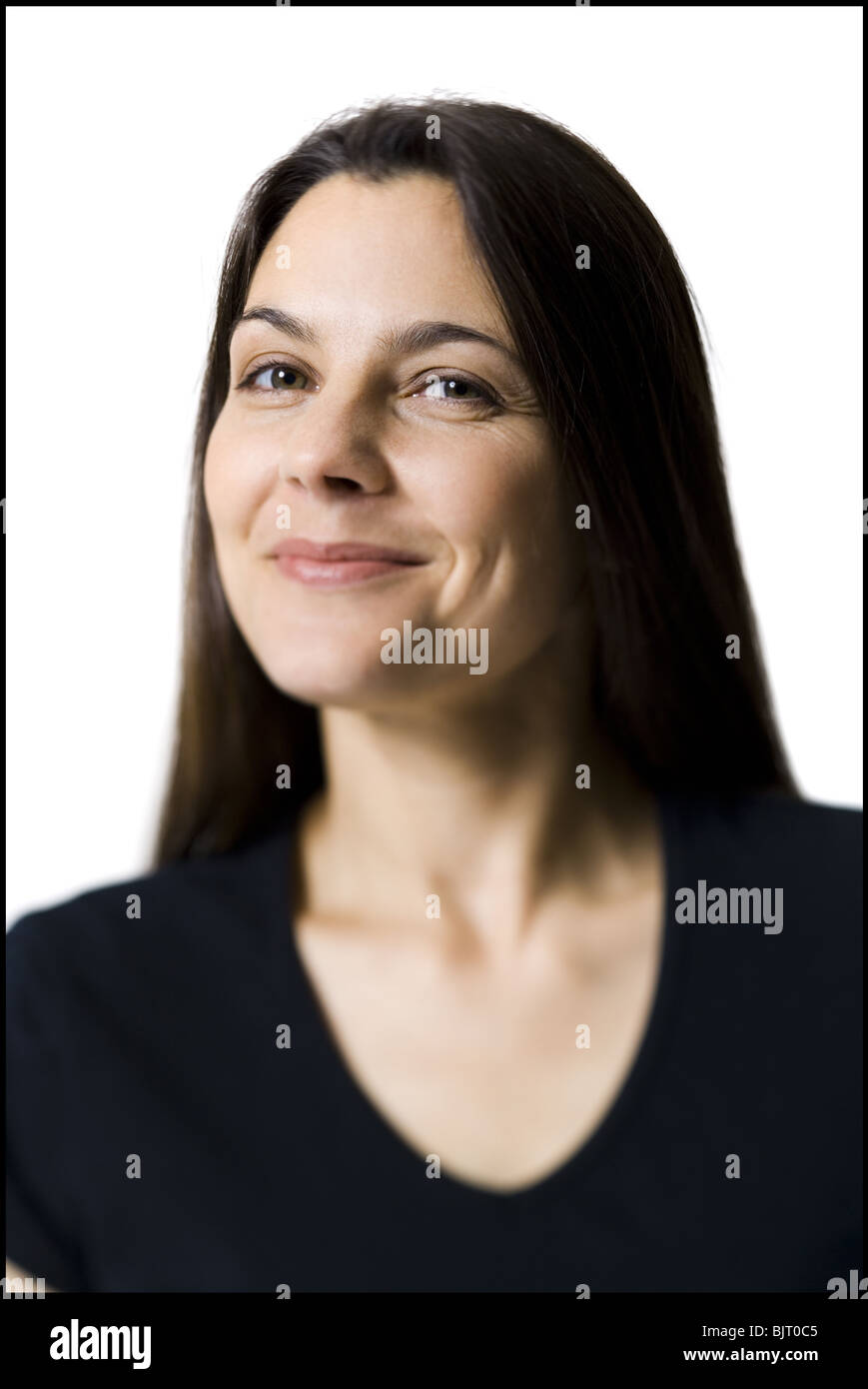 Woman smiling and posing Stock Photo