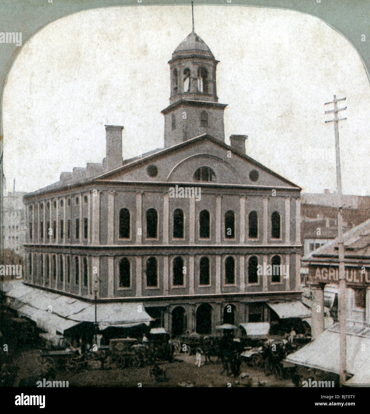Faneuil Hall, Boston, Massachusetts, USA, late 19th century Stock Photo