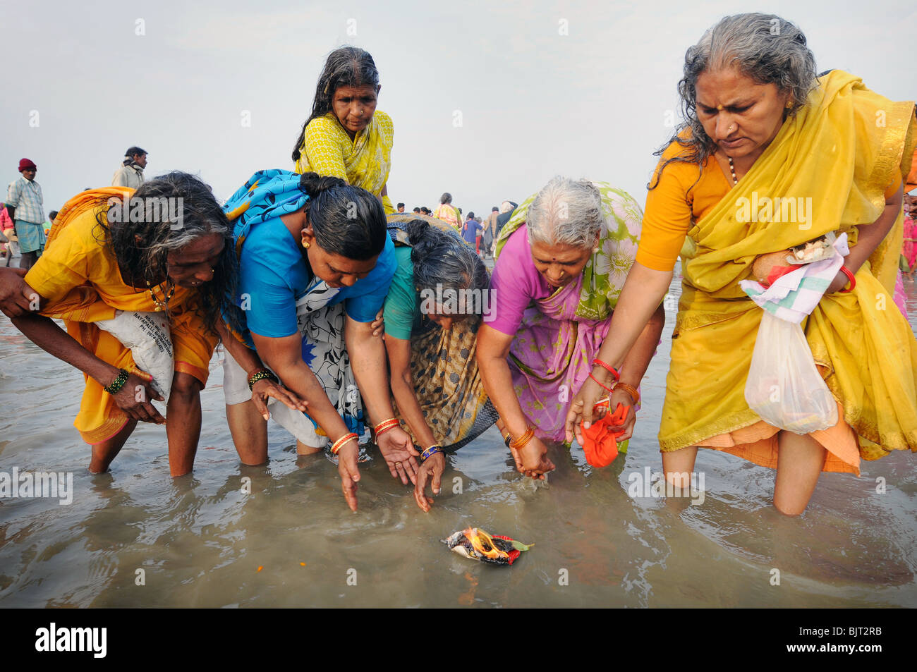 Ganga Sagar Mela festival in West Bengal, India Stock Photo