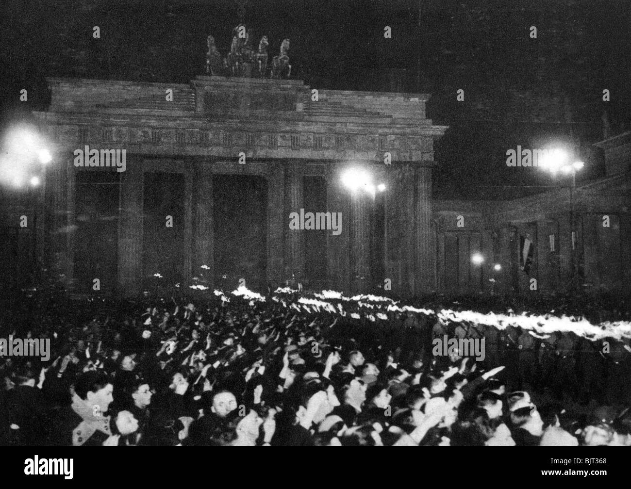 The Brandenburg Gate, Berlin, Germany, 30 January 1933. Artist: Unknown Stock Photo