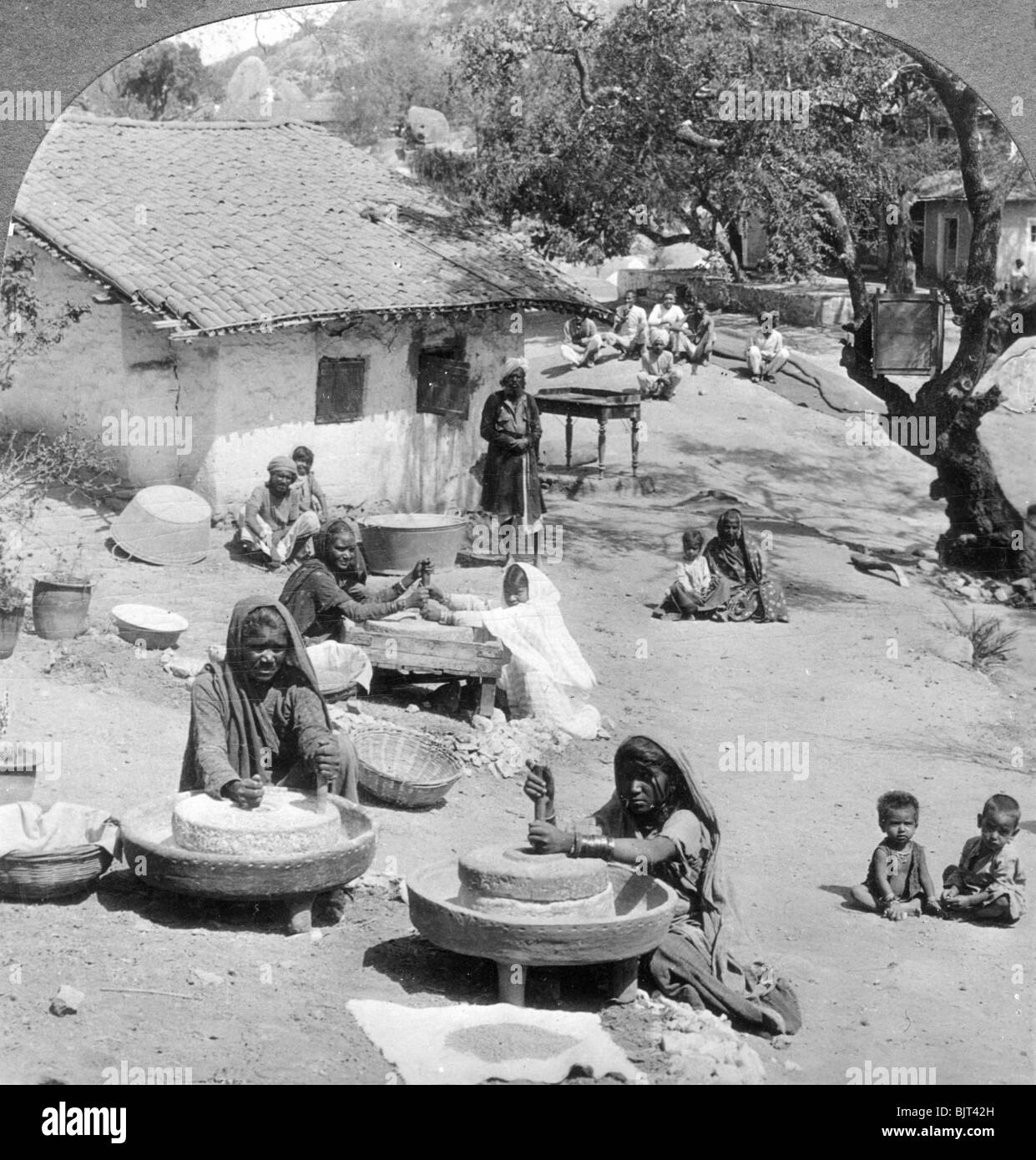 Village life, India, 1900s.Artist Underwood & Underwood Stock Photo