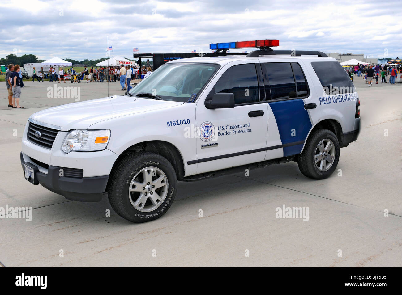 Border Patrol Police on guard for crowd control during a public event ...