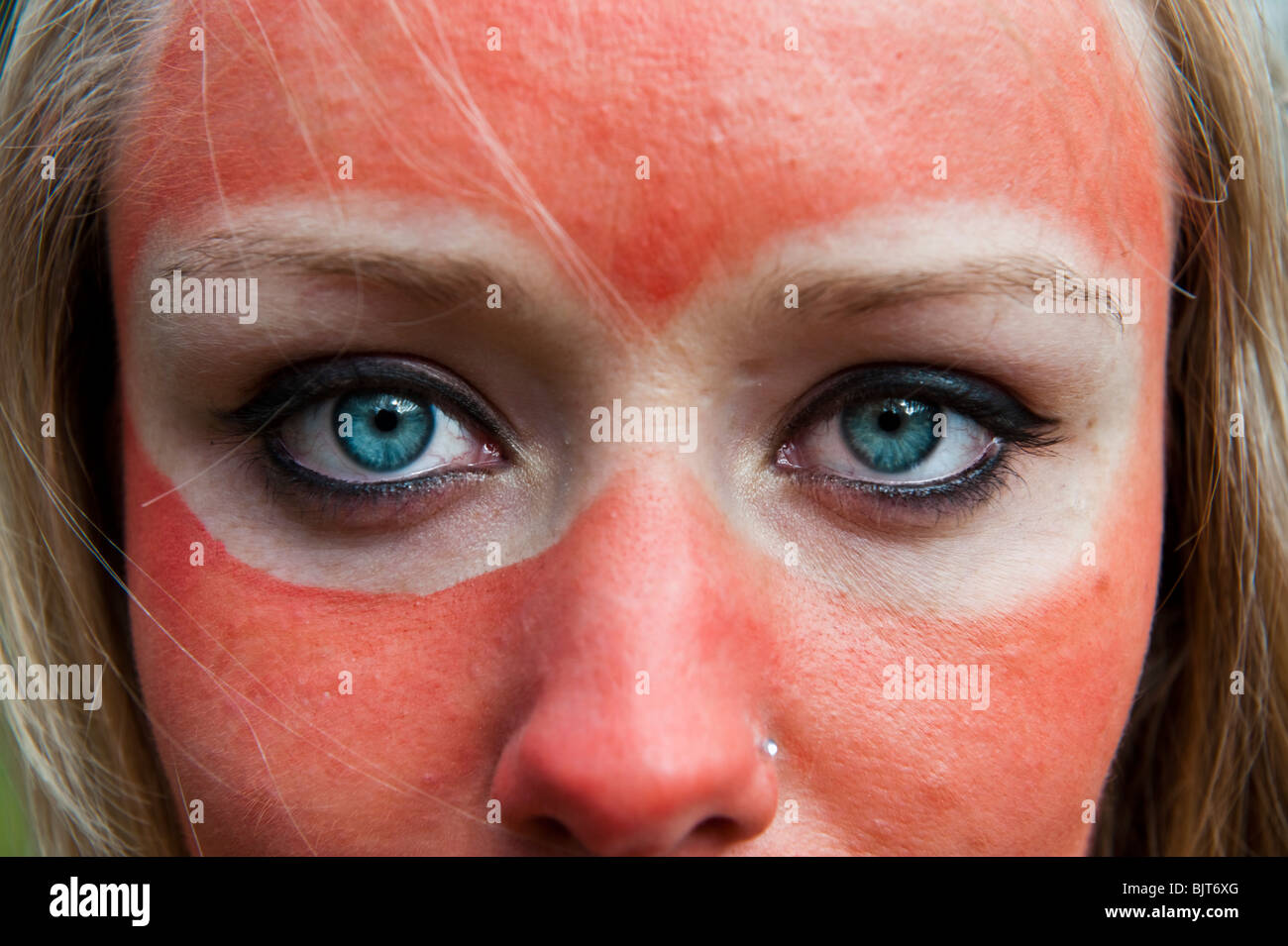 A photocall urges all MPs who want to prevent children and teenagers from increasing their risk of skin cancer Stock Photo