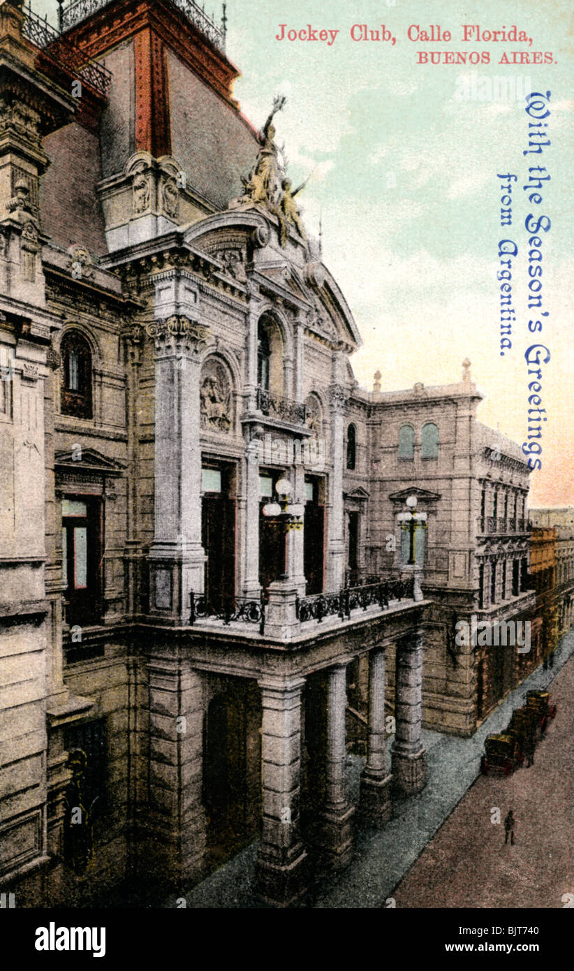 Headquarters of the Jockey Club, Calle Florida, Buenos Aires, Argentina,  early 20th century. Artist: Unknown Stock Photo - Alamy