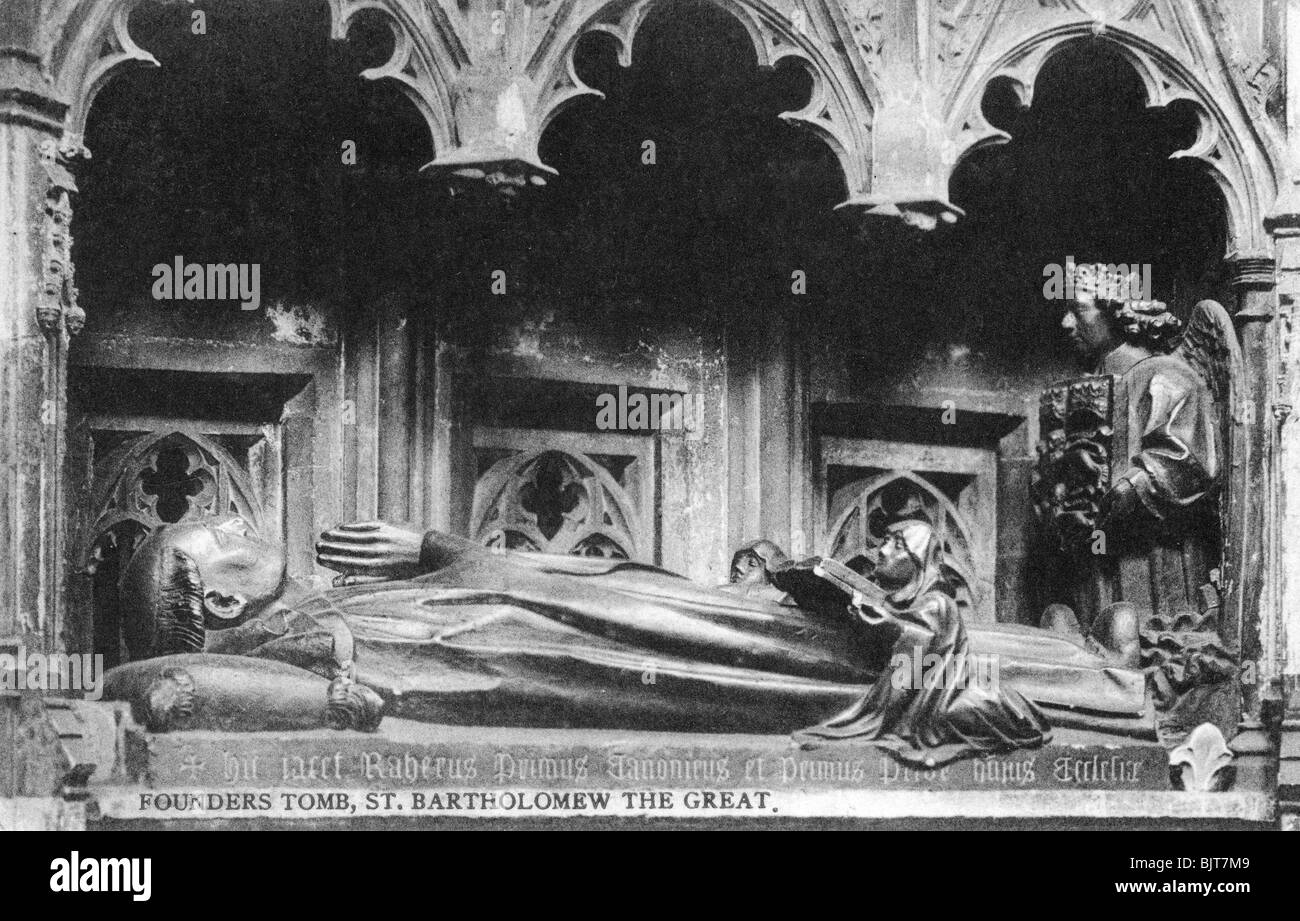 Founder's Tomb, St Bartholomew the Great, early 20th century. Artist: Unknown Stock Photo