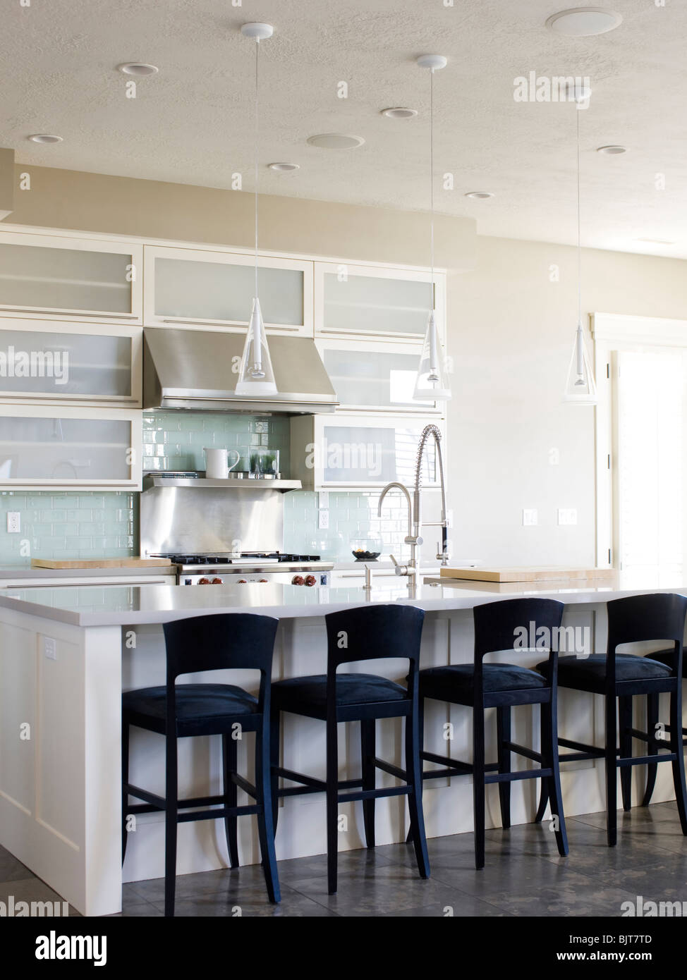 USA, Utah, Provo, Kitchen in luxury home Stock Photo