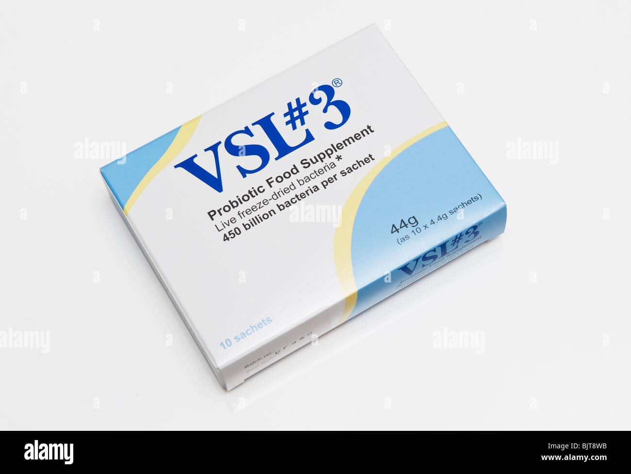 Packaging Box for VSL#3 (VSL 3).  A Lactic Acid Bacteria Probiotic Food Supplement Stock Photo