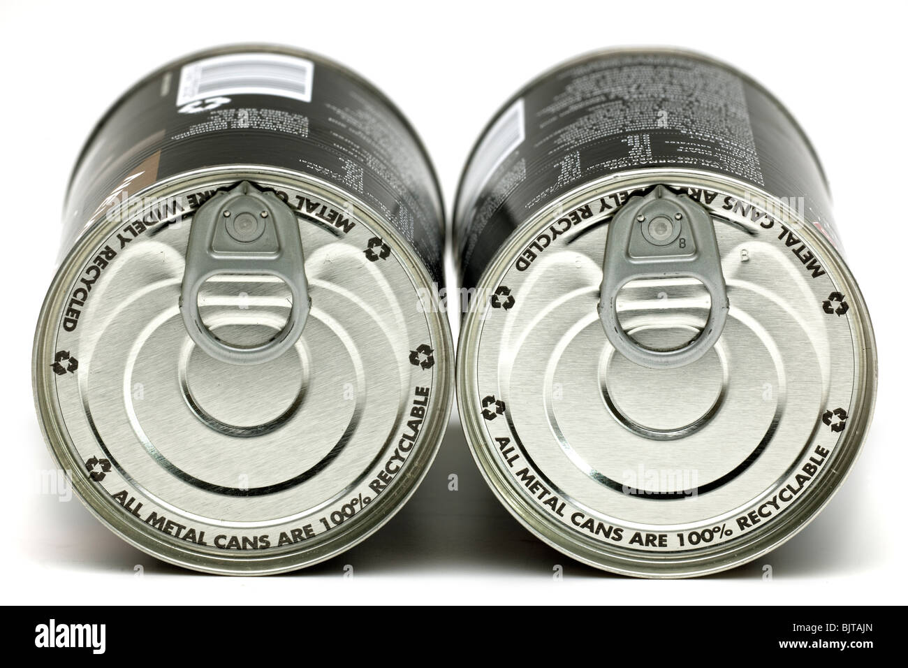 Two ring pull cans Stock Photo
