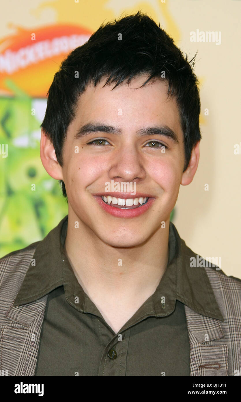 DAVID ARCHULETA NICKELODEON KIDS CHOICE AWARDS 2009 WESTWOOD LOS ANGELES CA USA 28 March 2009 Stock Photo
