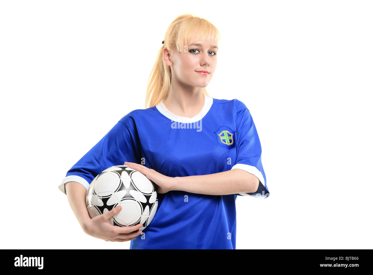 A view of a female soccer player Stock Photo Alamy