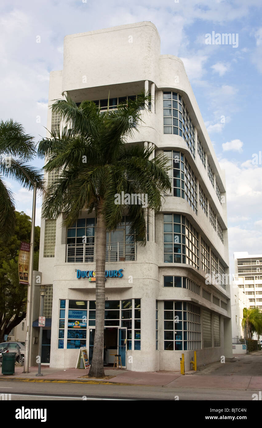 The Duck Tours office at 1665 Washington Avenue, South Beach, Miami, Florida, USA. Stock Photo