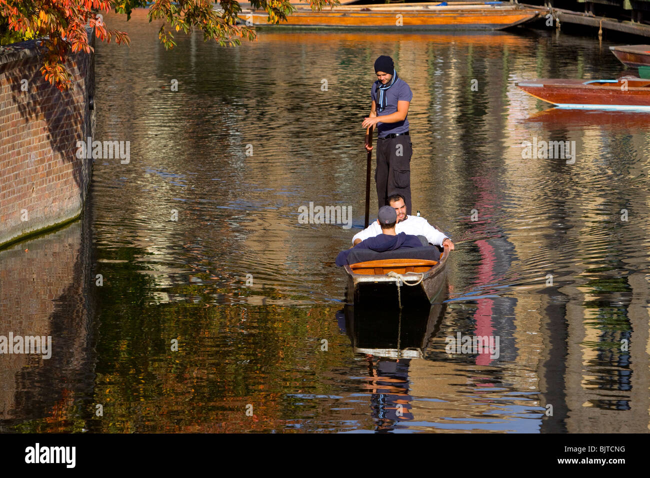 Punting Cambridge Punt Stock Photo