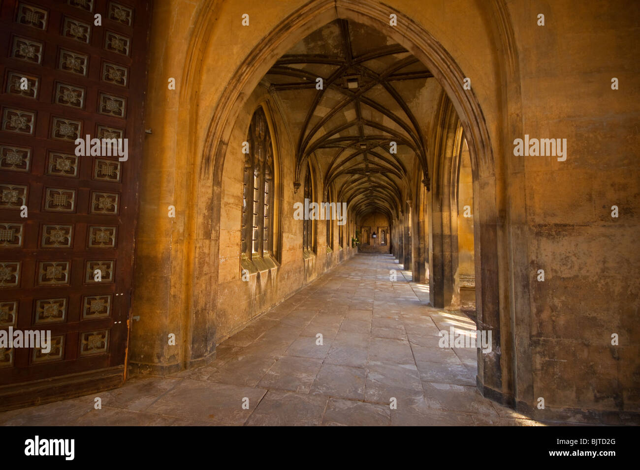 St John's College Cambridge cloisters Stock Photo