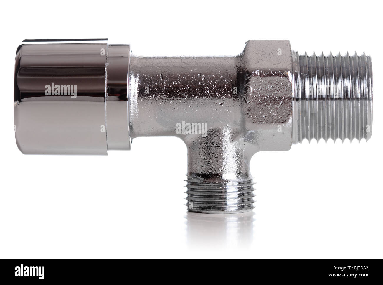 water faucet with water hose screw, isolated Stock Photo