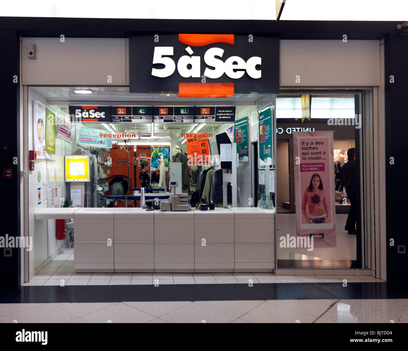 Calais France Cite Europe Shopping Centre Dry Cleaners Stock Photo Alamy