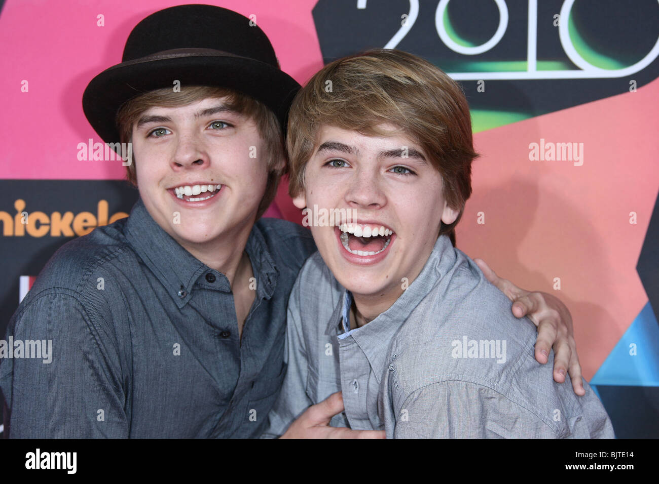 DYLAN SPROUSE COLE SPROUSE NICKELODEON KIDS CHOICE AWARDS 2010 LOS ANGELES CA USA 27 March 2010 Stock Photo